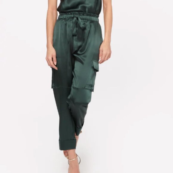 NWT Cami NYC Carmen Cargo Pants in Pine Color. Size Small - Picture 2 of 4